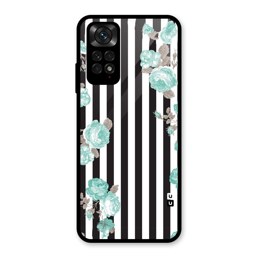 Stripes Bloom Glass Back Case for Redmi Note 11S