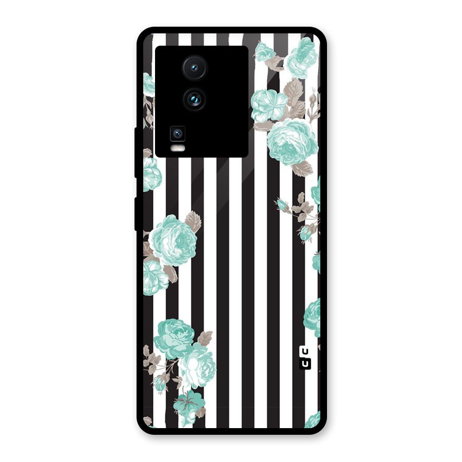 Stripes Bloom Glass Back Case for Vivo iQOO Neo 7