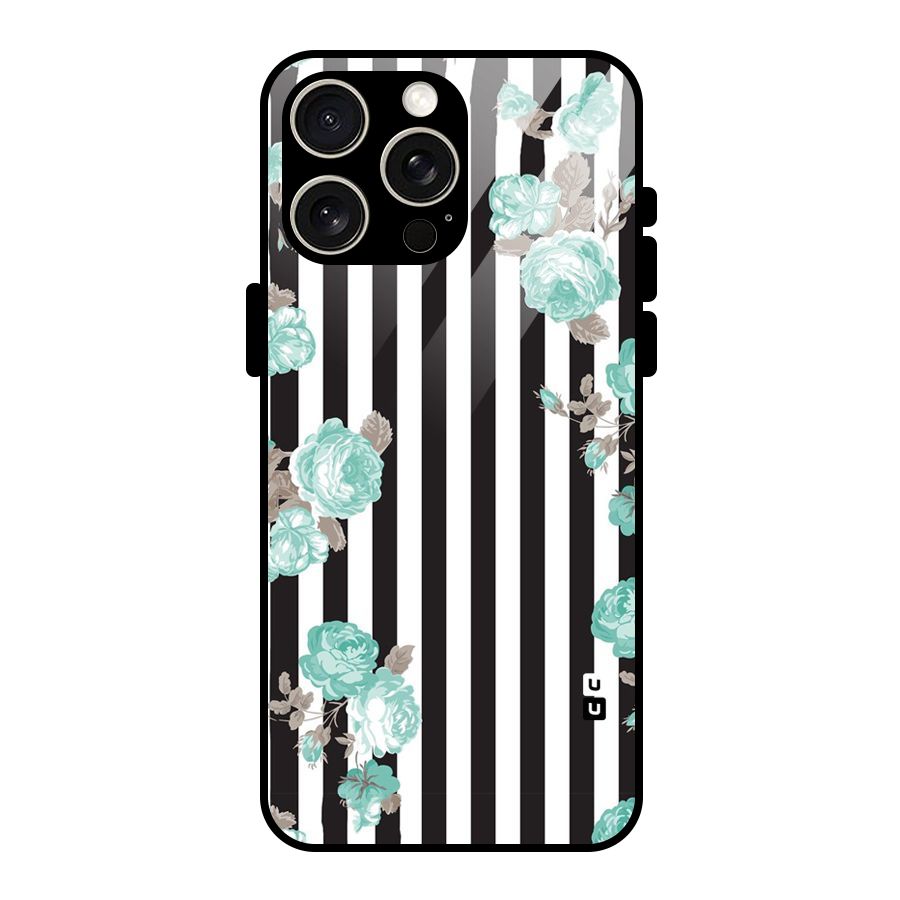 Stripes Bloom Glass Back Case for iPhone 15 Pro Max