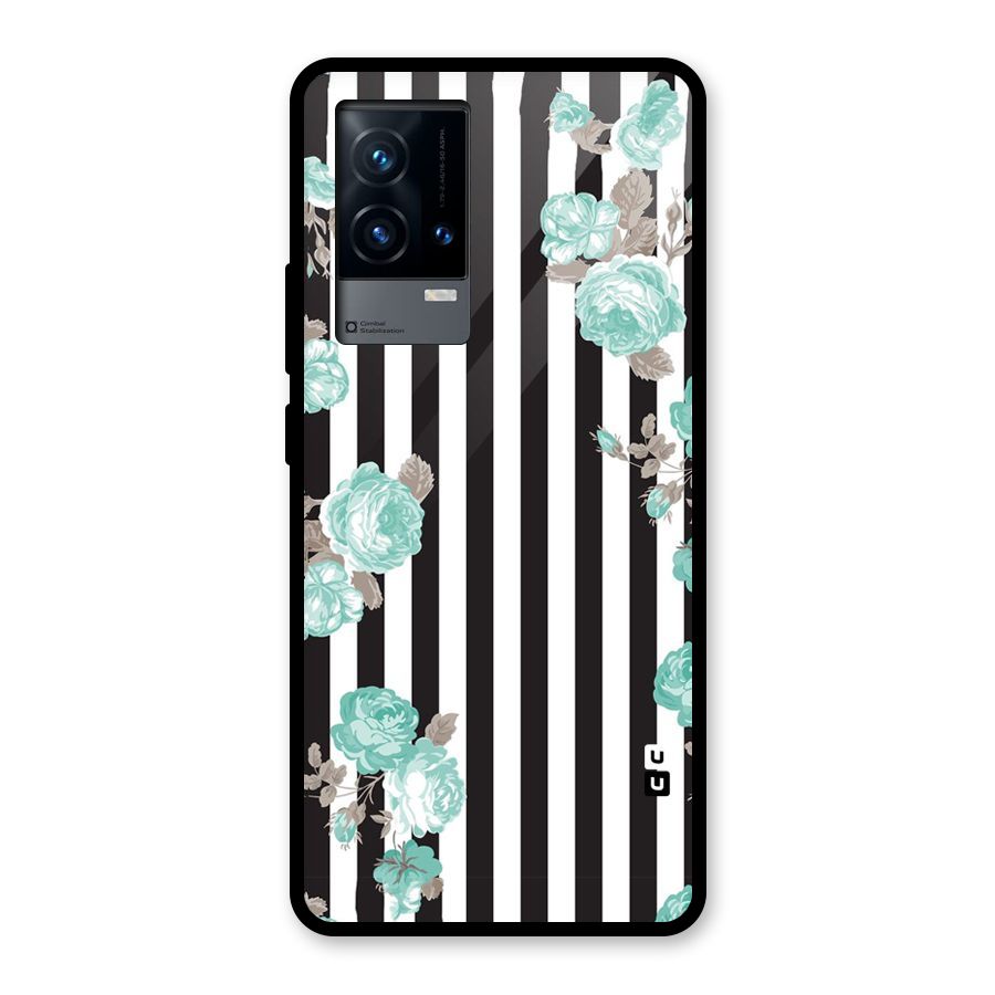 Stripes Bloom Glass Back Case for iQOO 9 5G