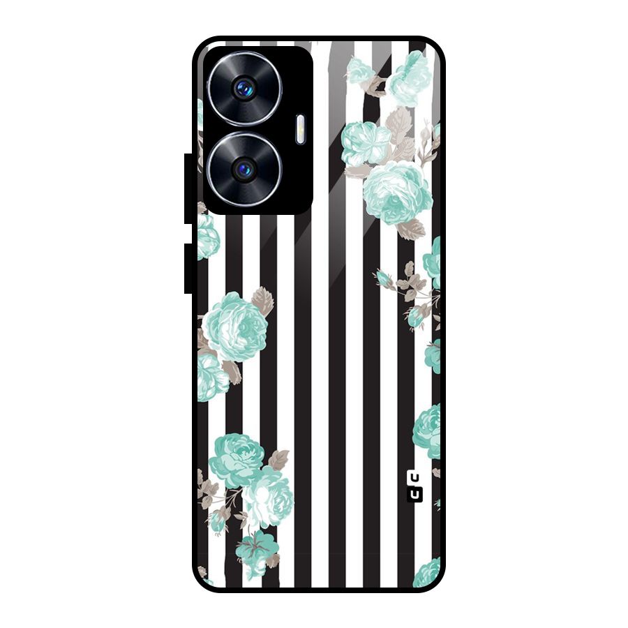 Stripes Bloom Glass Back Case for realme C55