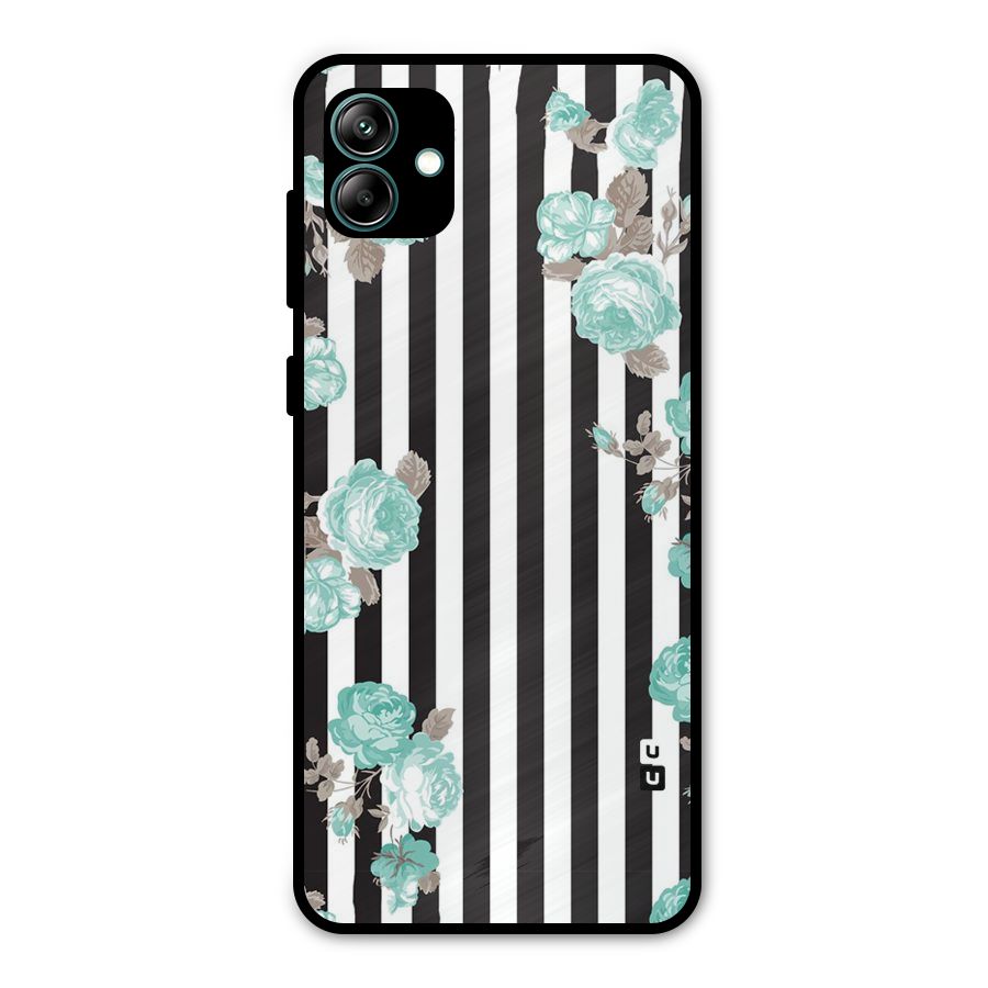 Stripes Bloom Metal Back Case for Galaxy A04