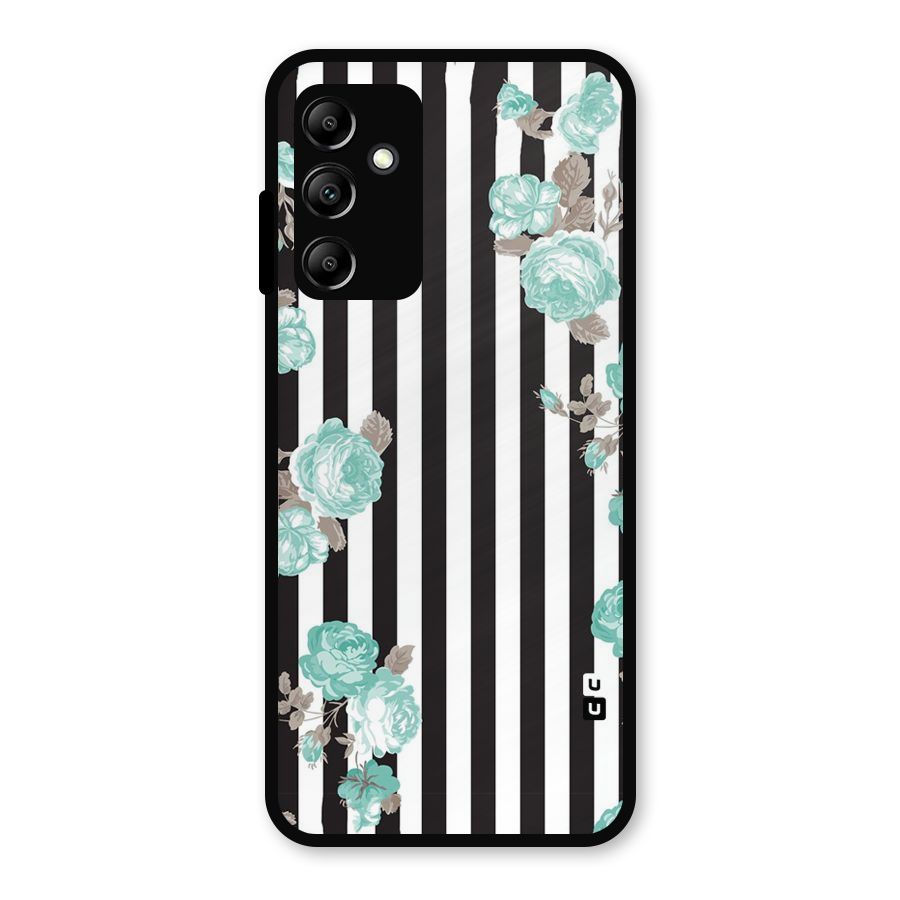 Stripes Bloom Metal Back Case for Galaxy A14 5G