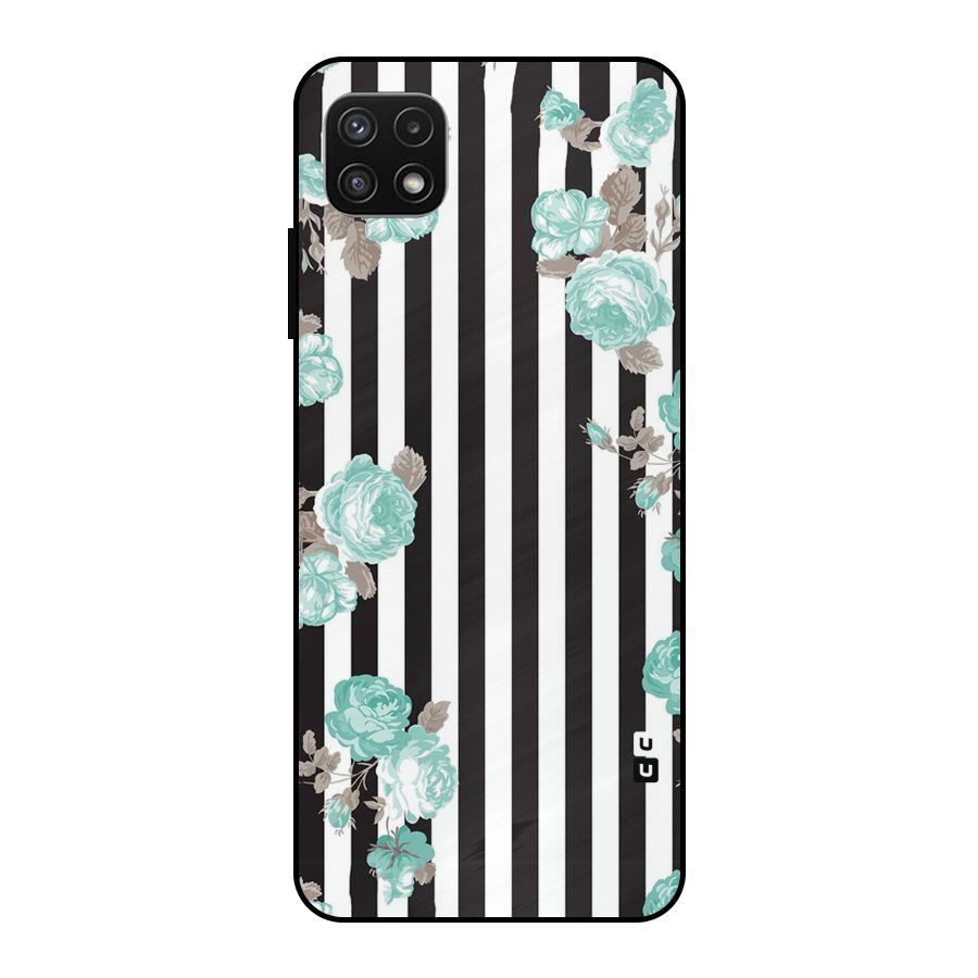 Stripes Bloom Metal Back Case for Galaxy A22 5G