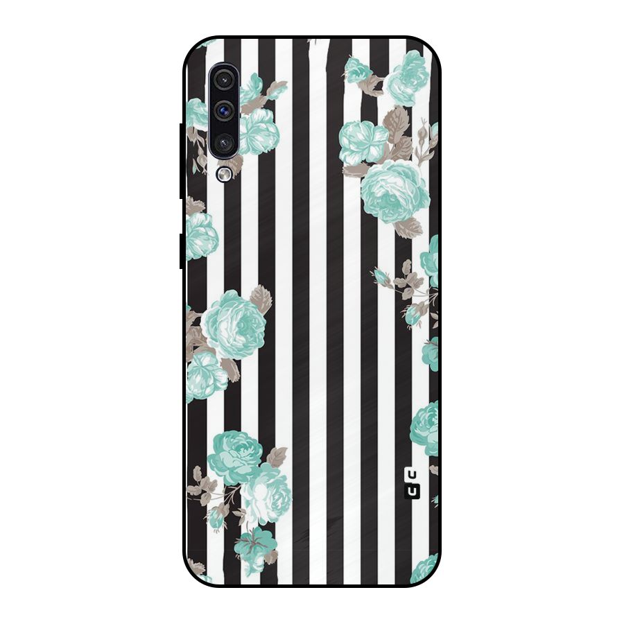 Stripes Bloom Metal Back Case for Galaxy A30s