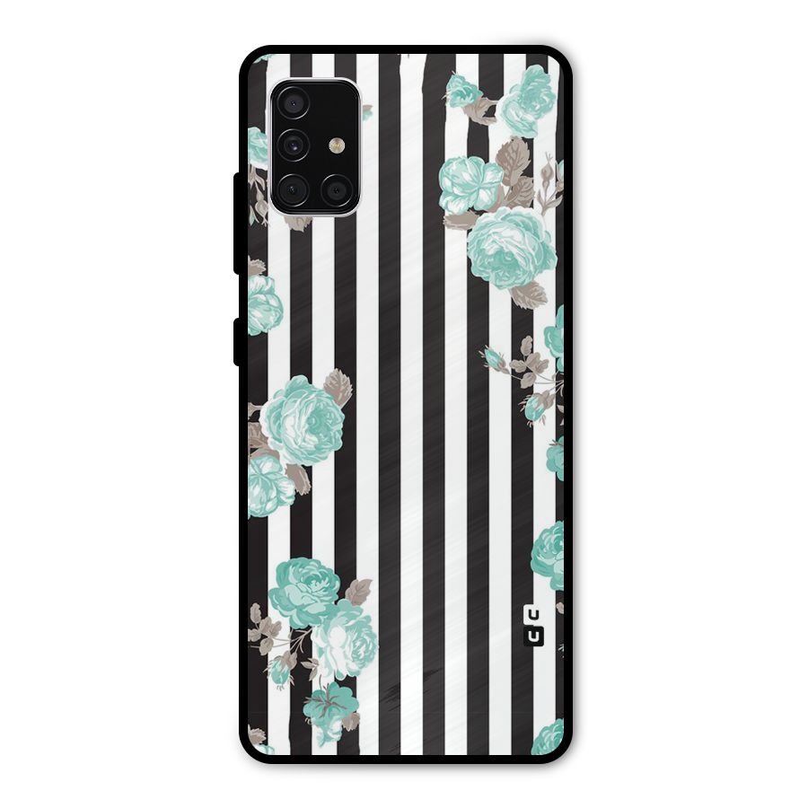 Stripes Bloom Metal Back Case for Galaxy A51