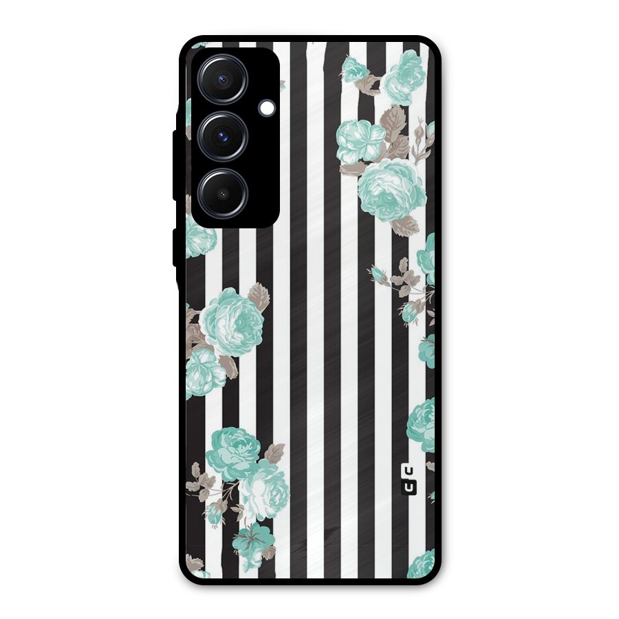 Stripes Bloom Metal Back Case for Galaxy A55