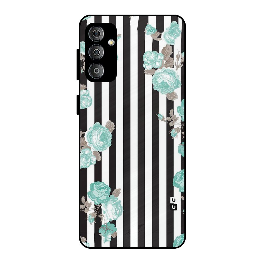 Stripes Bloom Metal Back Case for Galaxy F23