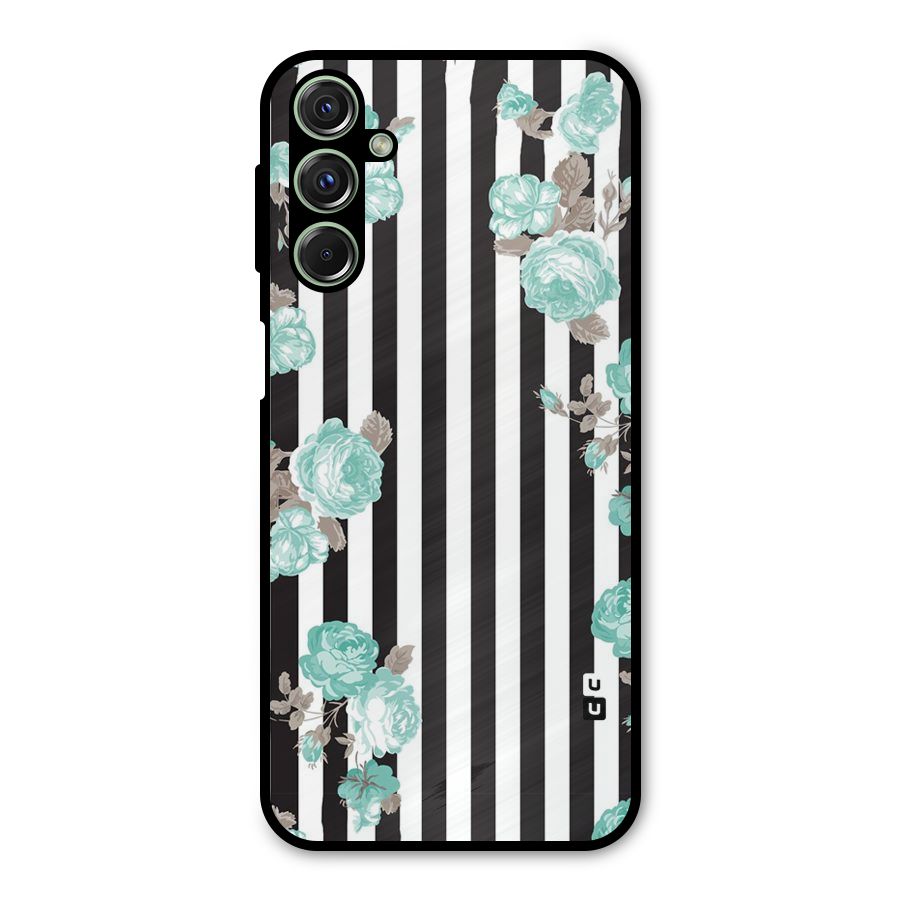 Stripes Bloom Metal Back Case for Galaxy F34
