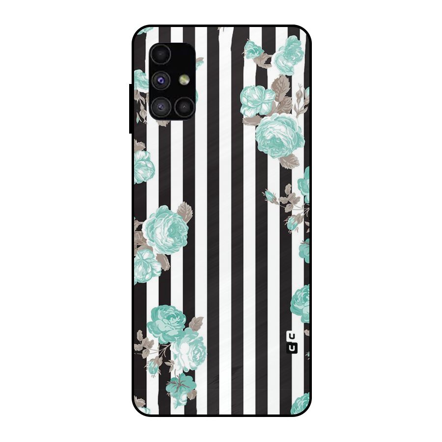 Stripes Bloom Metal Back Case for Galaxy M51