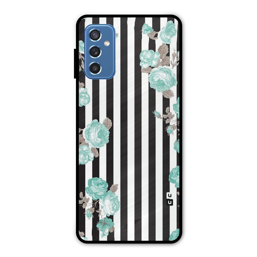 Stripes Bloom Metal Back Case for Galaxy M52 5G