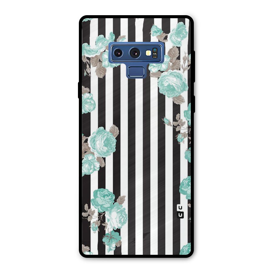 Stripes Bloom Metal Back Case for Galaxy Note 9