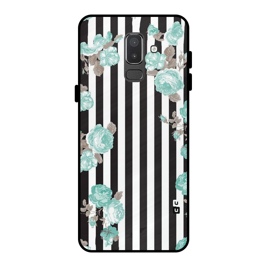 Stripes Bloom Metal Back Case for Galaxy On8 (2018)