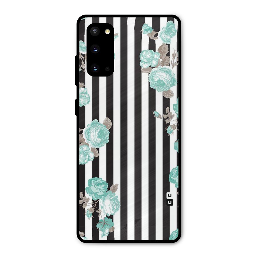 Stripes Bloom Metal Back Case for Galaxy S20