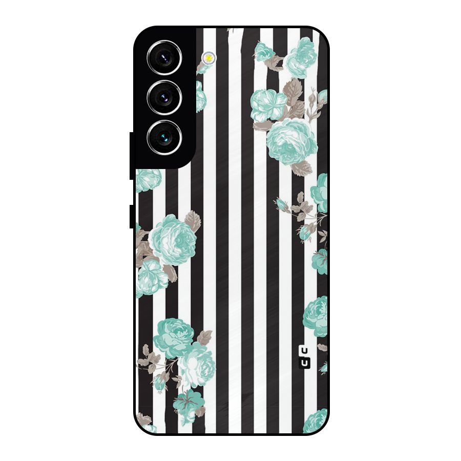 Stripes Bloom Metal Back Case for Galaxy S22 5G