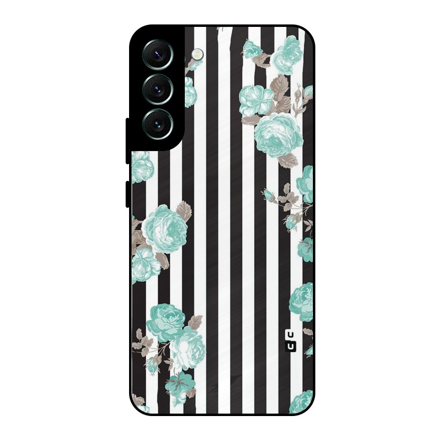 Stripes Bloom Metal Back Case for Galaxy S22 Plus 5G