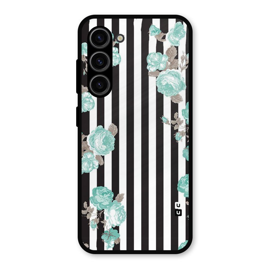 Stripes Bloom Metal Back Case for Galaxy S23