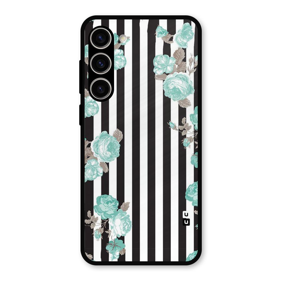 Stripes Bloom Metal Back Case for Galaxy S23 Plus
