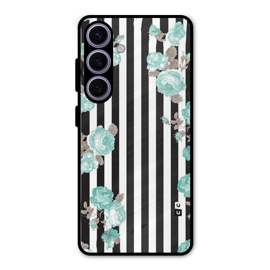 Stripes Bloom Metal Back Case for Galaxy S24