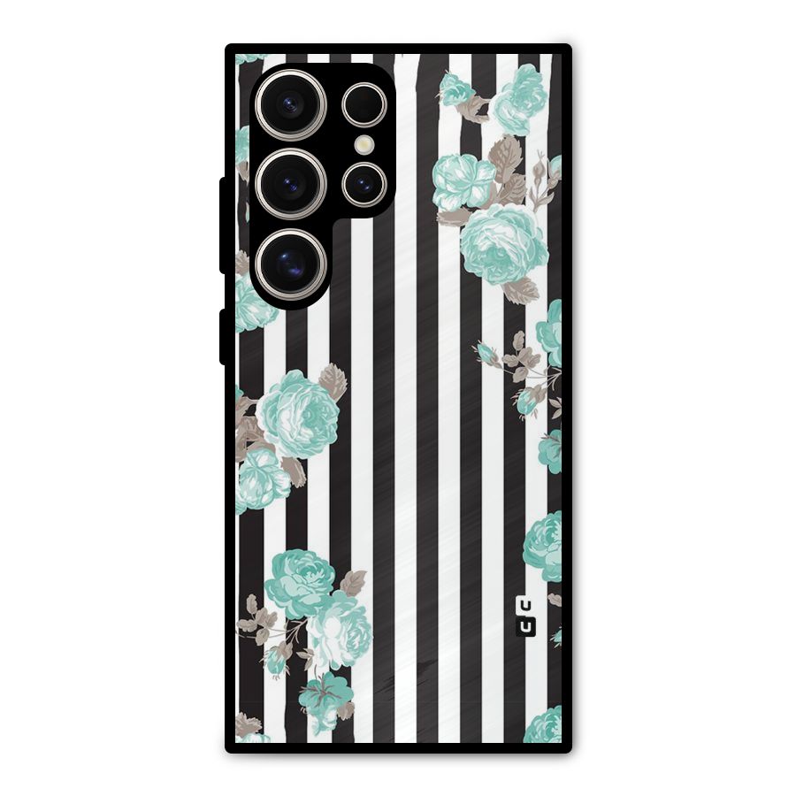 Stripes Bloom Metal Back Case for Galaxy S24 Ultra