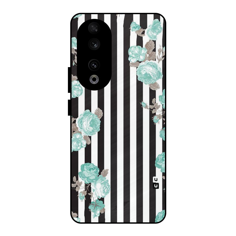 Stripes Bloom Metal Back Case for Honor 90