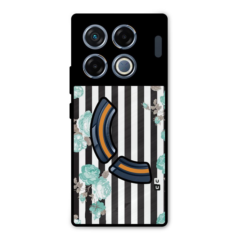 Stripes Bloom Metal Back Case for Infinix GT 20 Pro