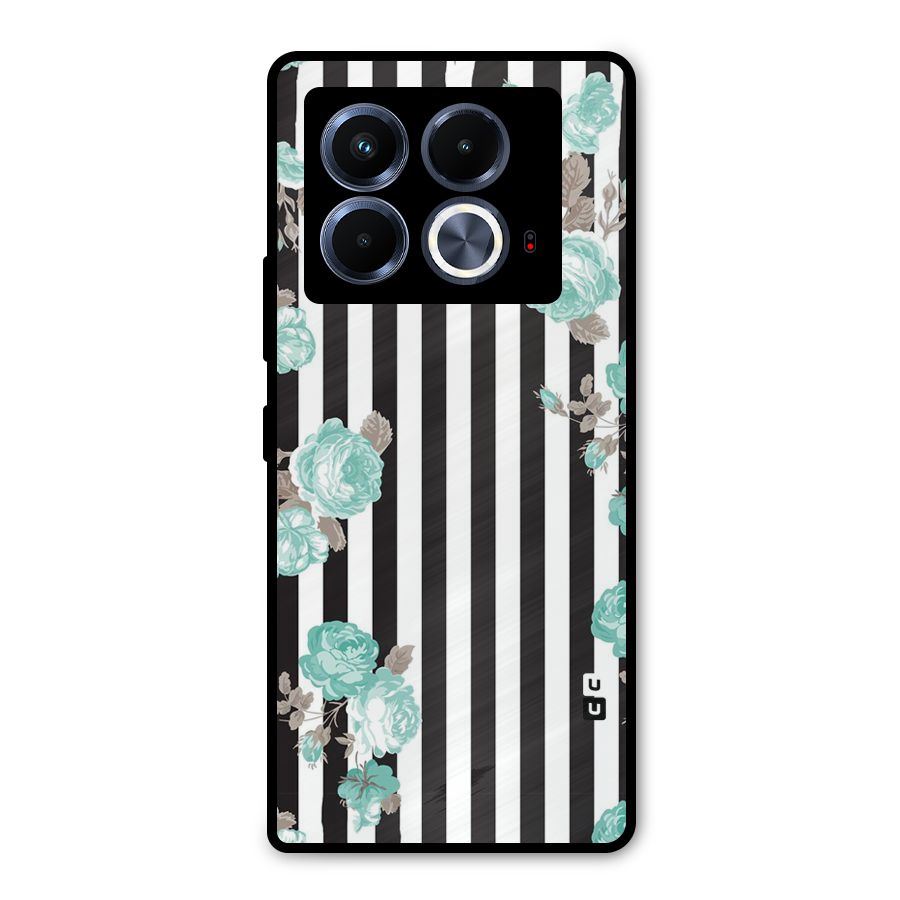 Stripes Bloom Metal Back Case for Infinix Note 40 5G
