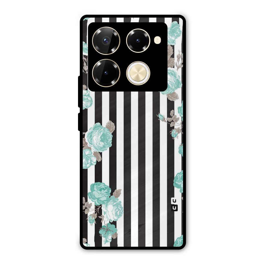 Stripes Bloom Metal Back Case for Infinix Note 40 Pro Plus