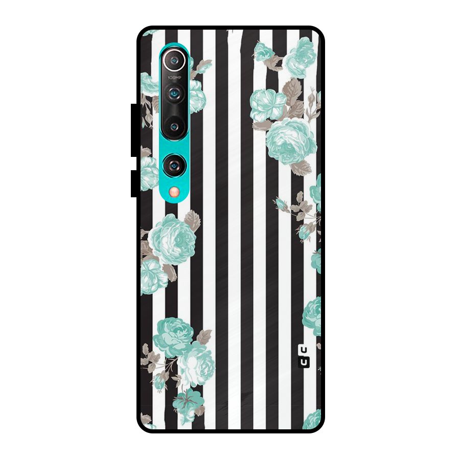 Stripes Bloom Metal Back Case for Mi 10
