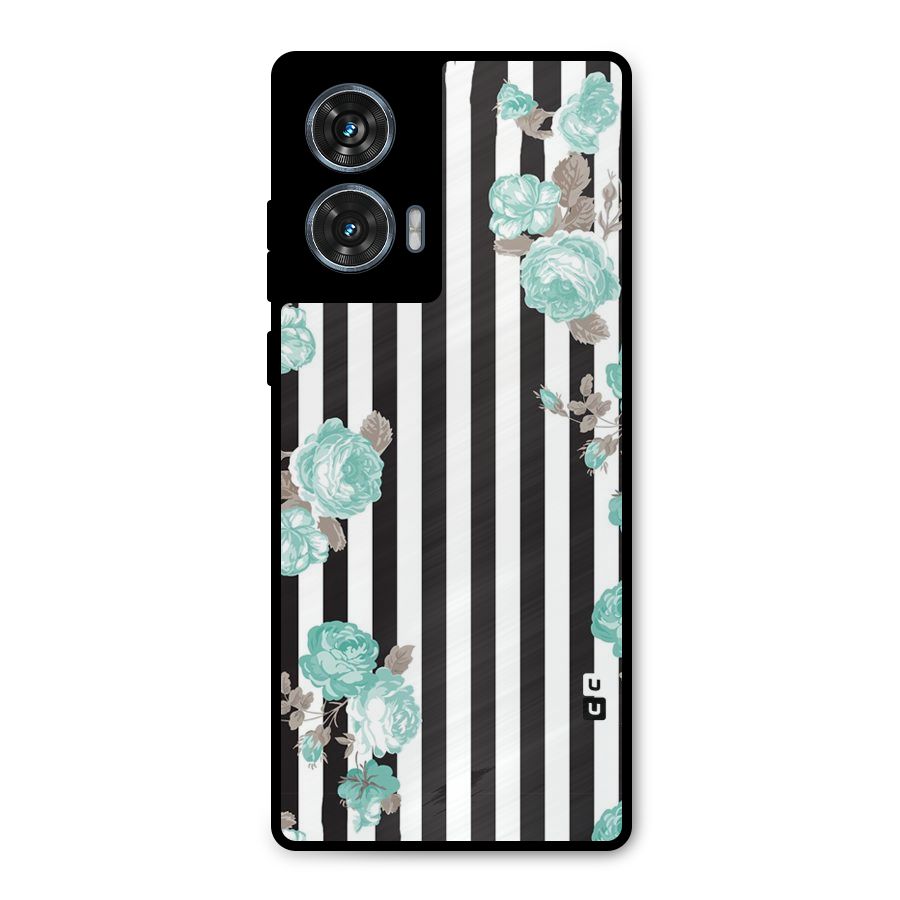 Stripes Bloom Metal Back Case for Motorola Edge 50 Fusion