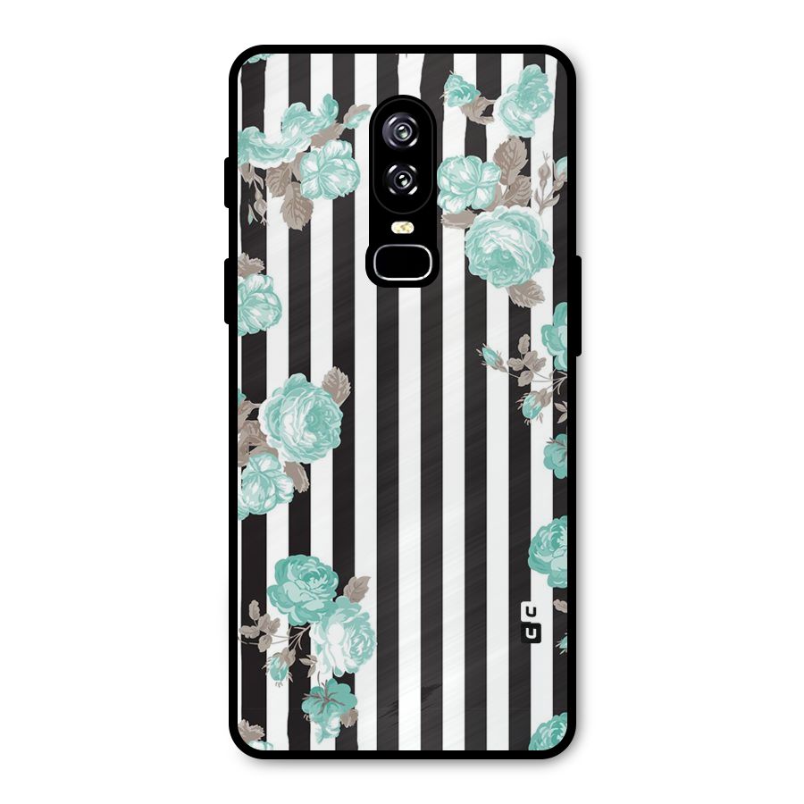 Stripes Bloom Metal Back Case for OnePlus 6