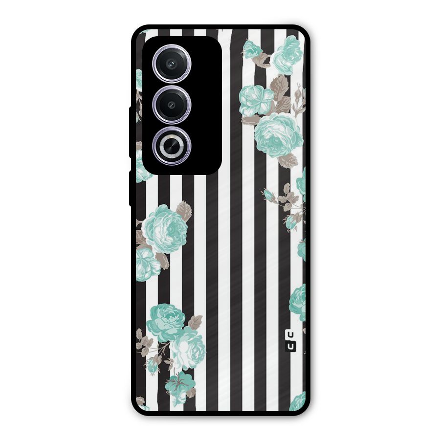 Stripes Bloom Metal Back Case for Oppo A3 Pro