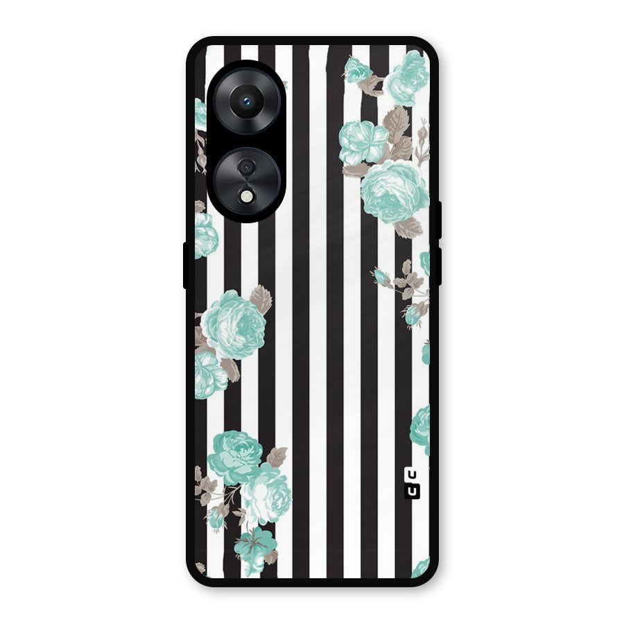 Stripes Bloom Metal Back Case for Oppo A78
