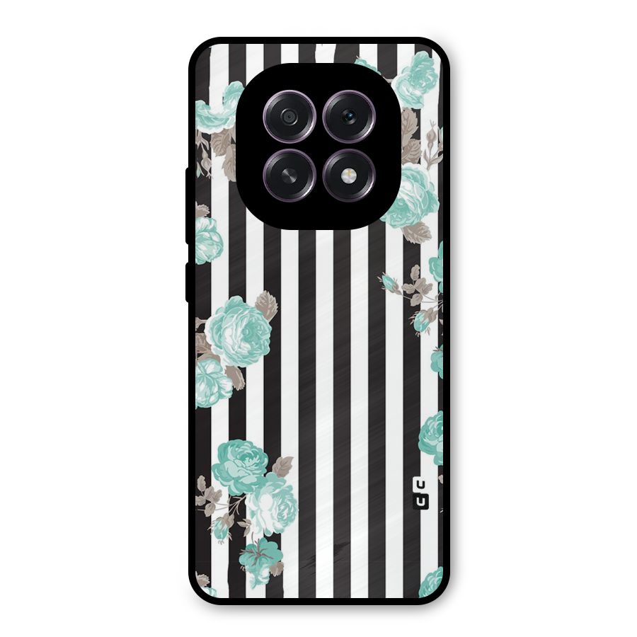 Stripes Bloom Metal Back Case for Oppo F29