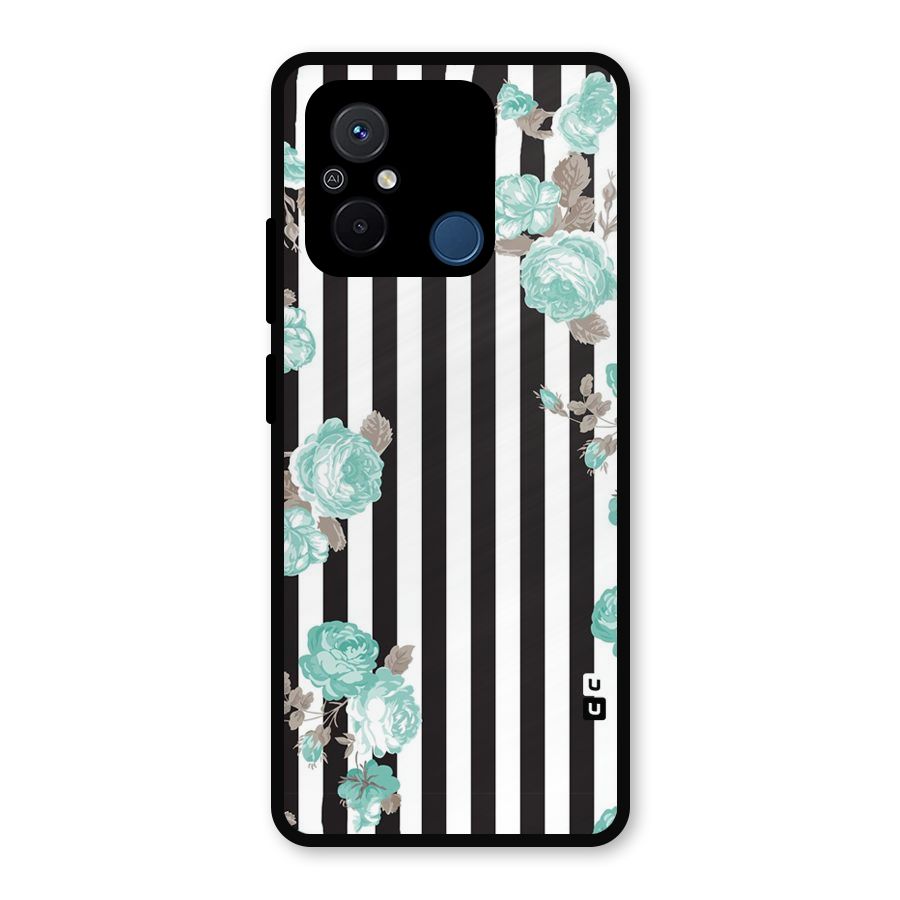 Stripes Bloom Metal Back Case for Poco C55