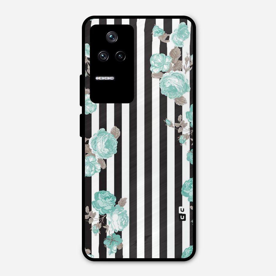 Stripes Bloom Metal Back Case for Poco F4 5G