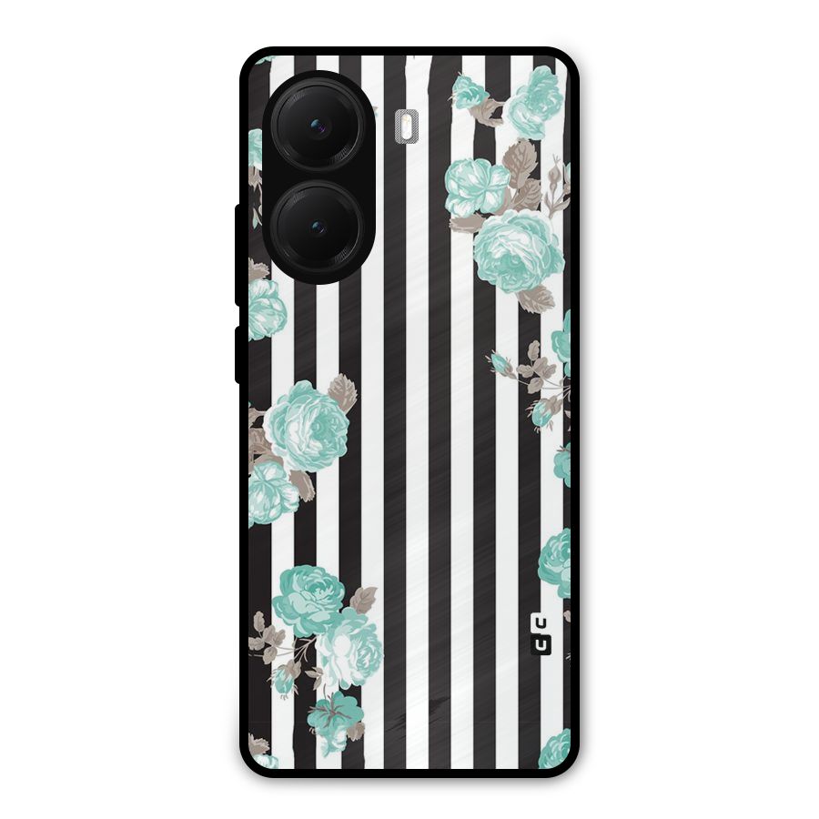 Stripes Bloom Metal Back Case for Poco X7 Pro