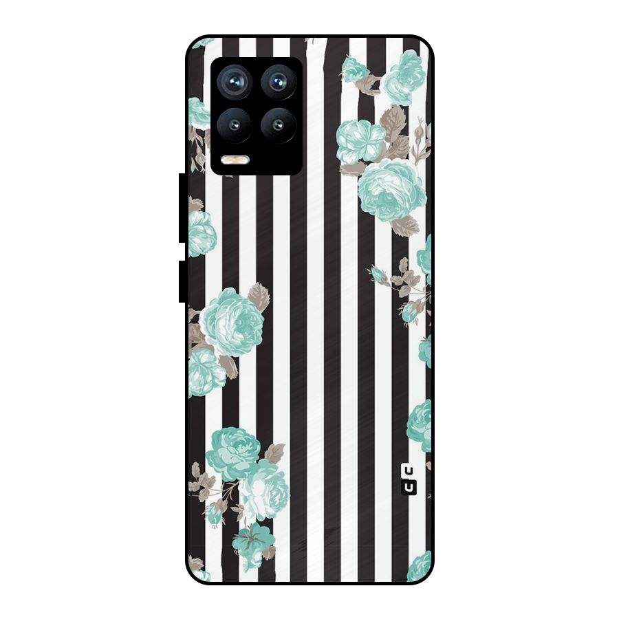 Stripes Bloom Metal Back Case for Realme 8 Pro