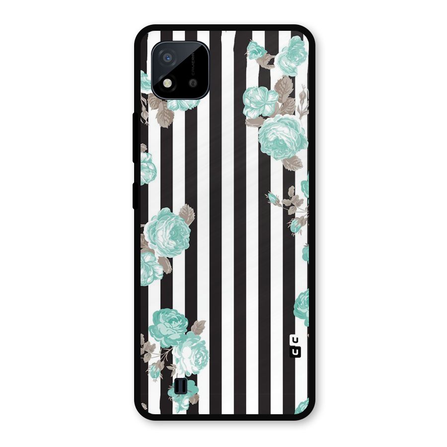 Stripes Bloom Metal Back Case for Realme C11 2021