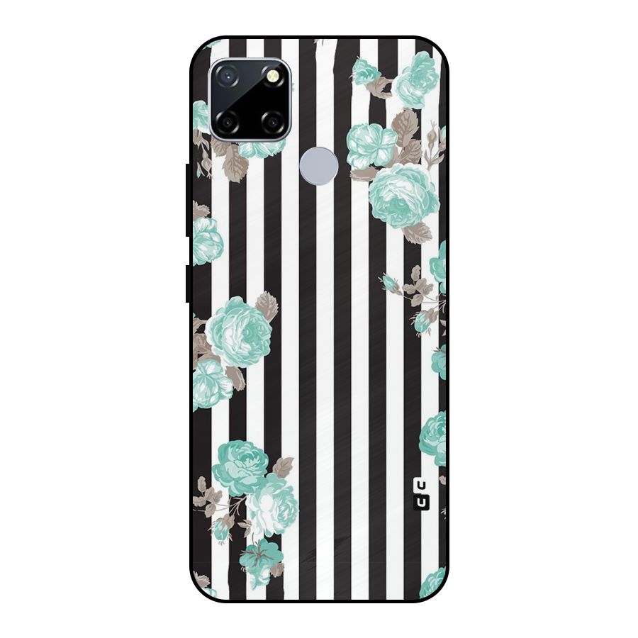 Stripes Bloom Metal Back Case for Realme Narzo 20