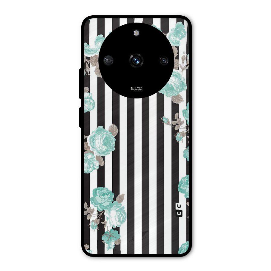 Stripes Bloom Metal Back Case for Realme Narzo 60 5G