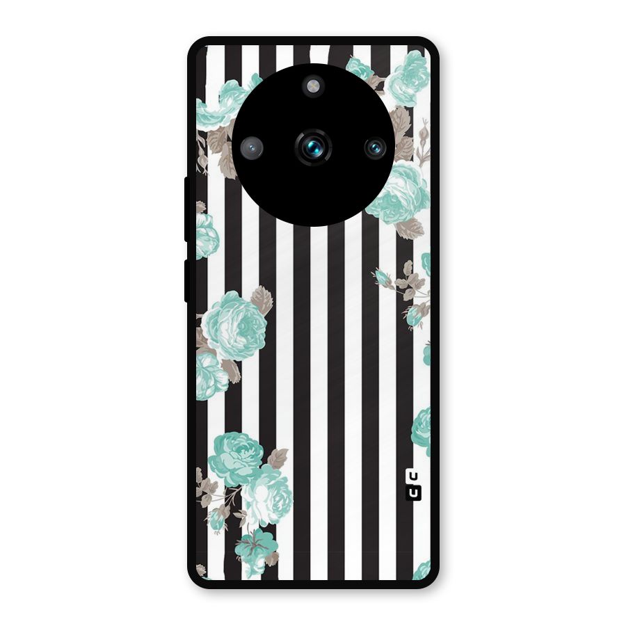 Stripes Bloom Metal Back Case for Realme Narzo 60 Pro