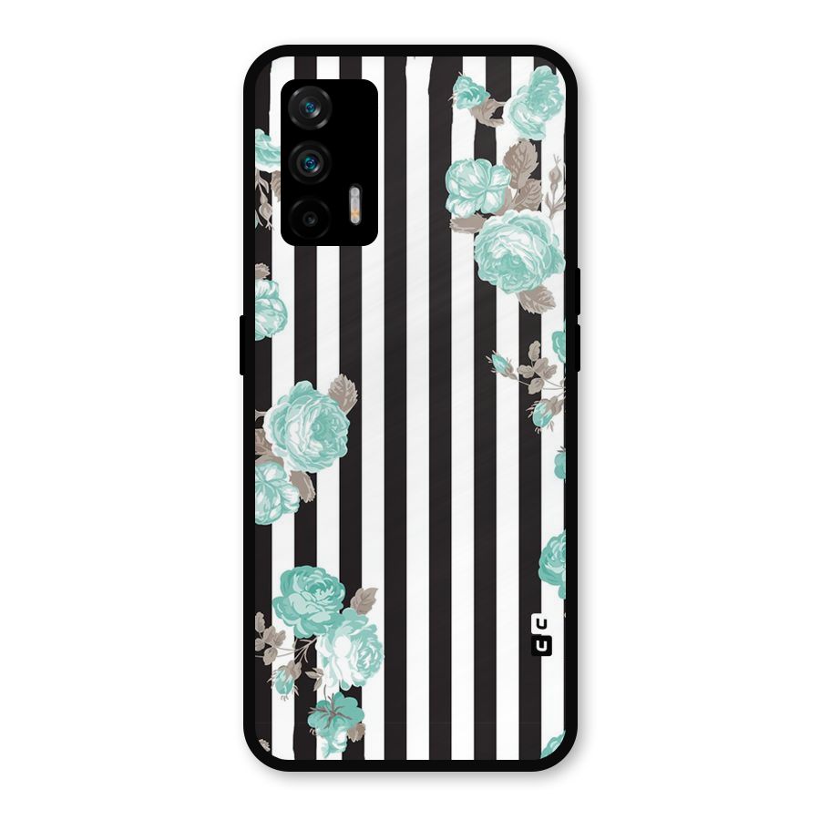 Stripes Bloom Metal Back Case for Realme X7 Max