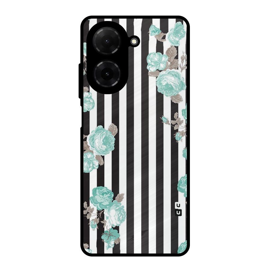 Stripes Bloom Metal Back Case for Redmi A5 4G