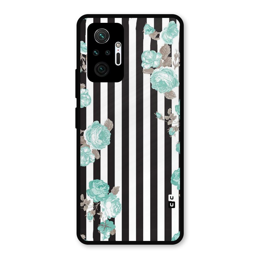 Stripes Bloom Metal Back Case for Redmi Note 10 Pro Max