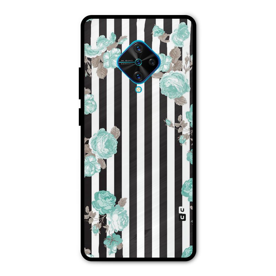 Stripes Bloom Metal Back Case for Vivo S1 Pro