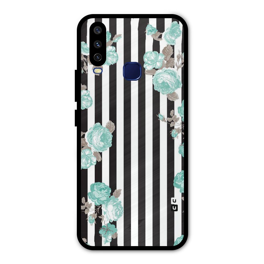 Stripes Bloom Metal Back Case for Vivo V17