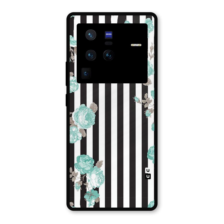 Stripes Bloom Metal Back Case for Vivo X80 Pro