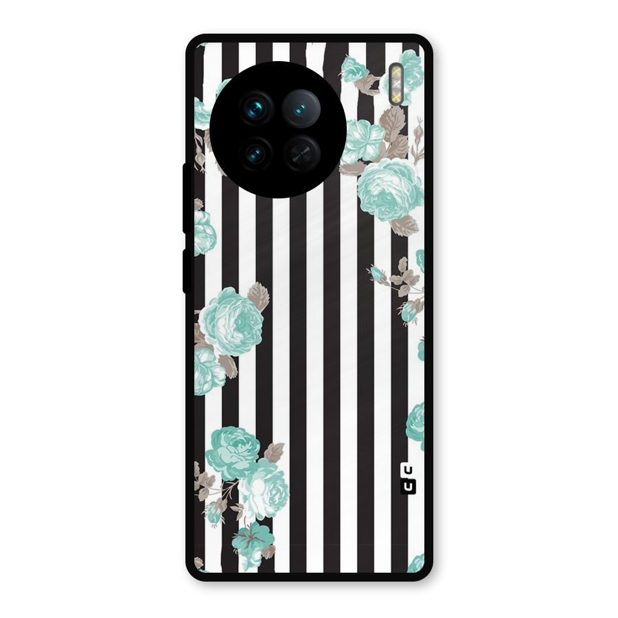 Stripes Bloom Metal Back Case for Vivo X90