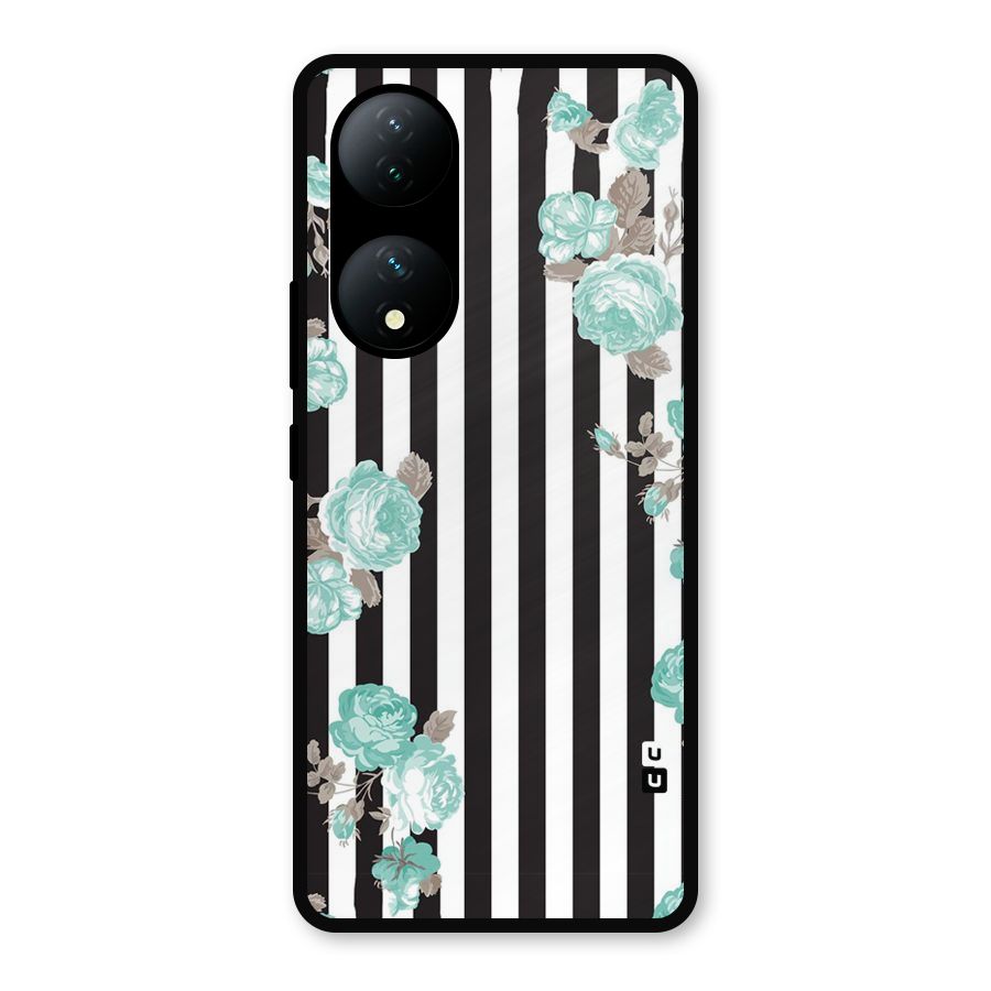 Stripes Bloom Metal Back Case for Vivo Y100